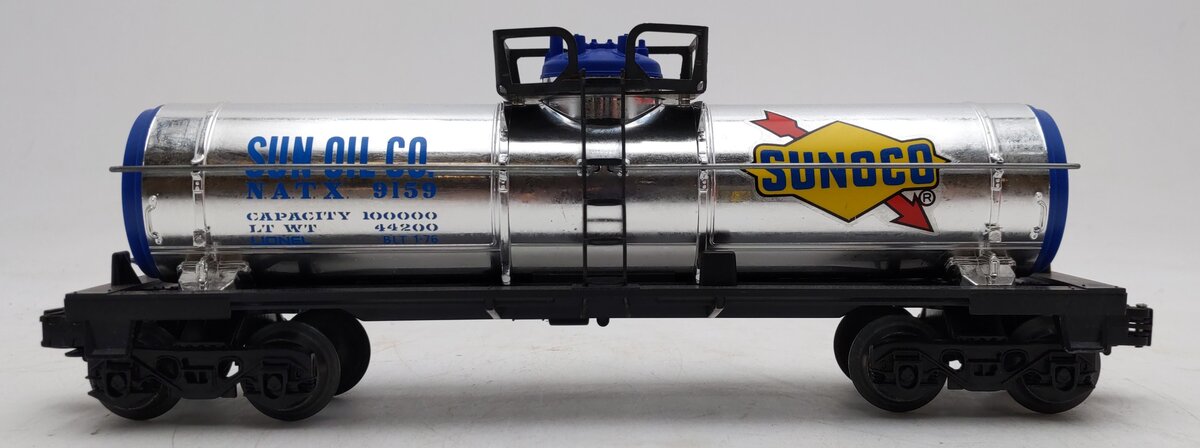 Lionel 6-9159 O Gauge Sunoco Chrome Single Dome Tank Car VG/Box
