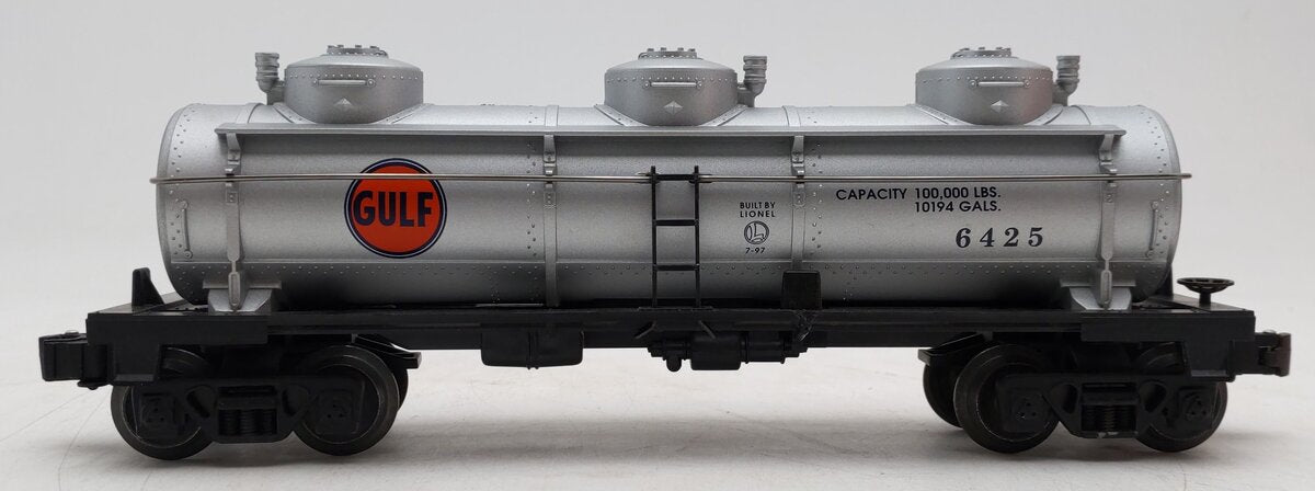 Lionel 6-19612 O Gauge Gulf Triple Dome Tank Car #6425 EX/Box
