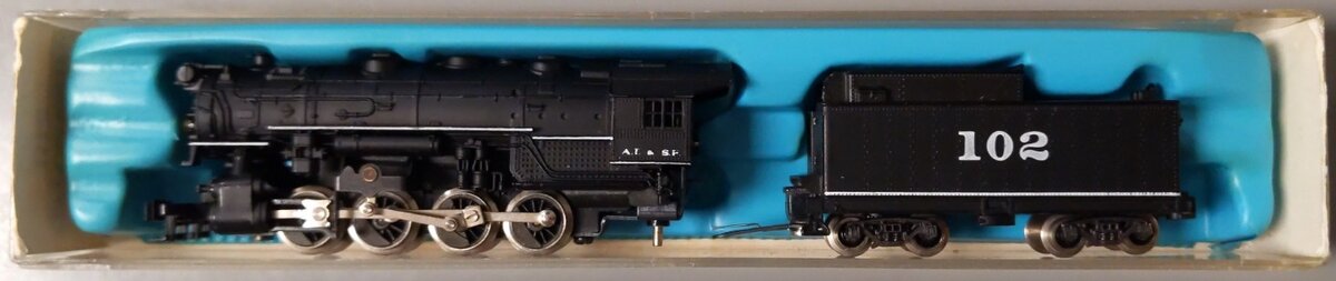 Atlas 2111 N Scale Atchison Topeka Santa Fe 0-8-0 Steam Locomotive & Tender #102 LN/Box