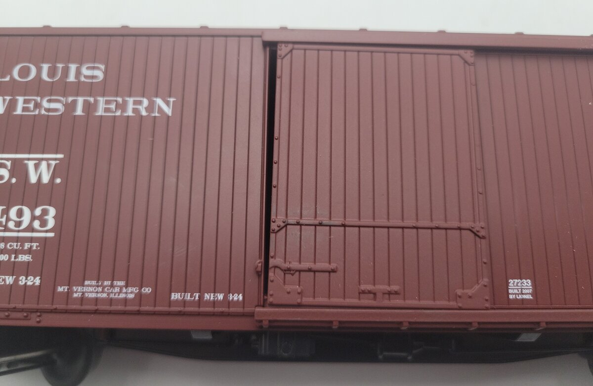 Lionel 6-27233 O-Gauge Cotton Belt U.S.R.A Double-Sheathed Box Car #32493 EX