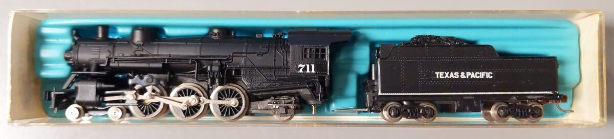 Atlas 2117 N Customized Texas & Pacific 4-6-2 Steam Locomotive & Tender #711 EX/Box