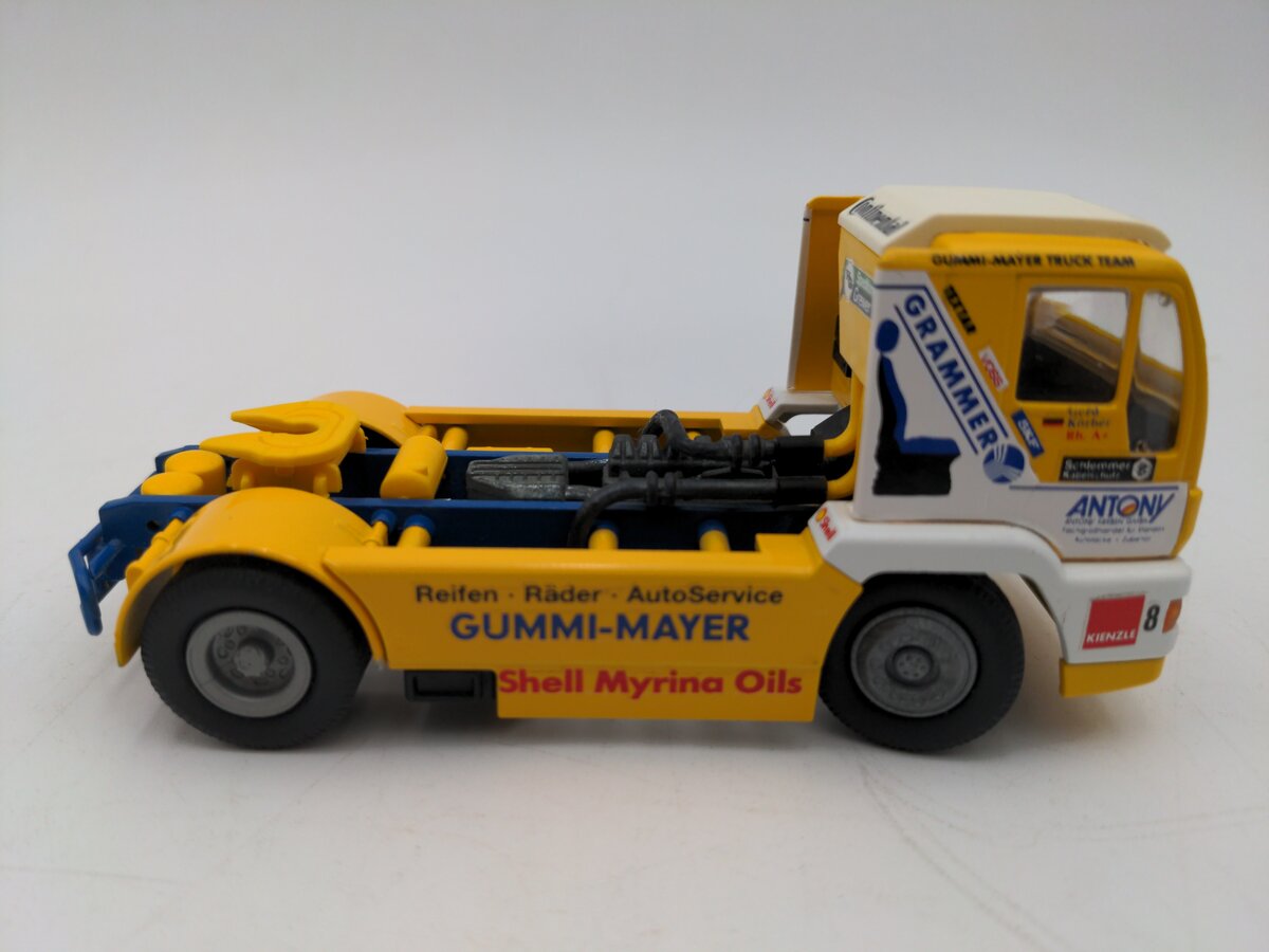 Conrad 6000 1:50 Scale Diecast Race Truck Yellow Shell Gummi-Mayer VG/Box