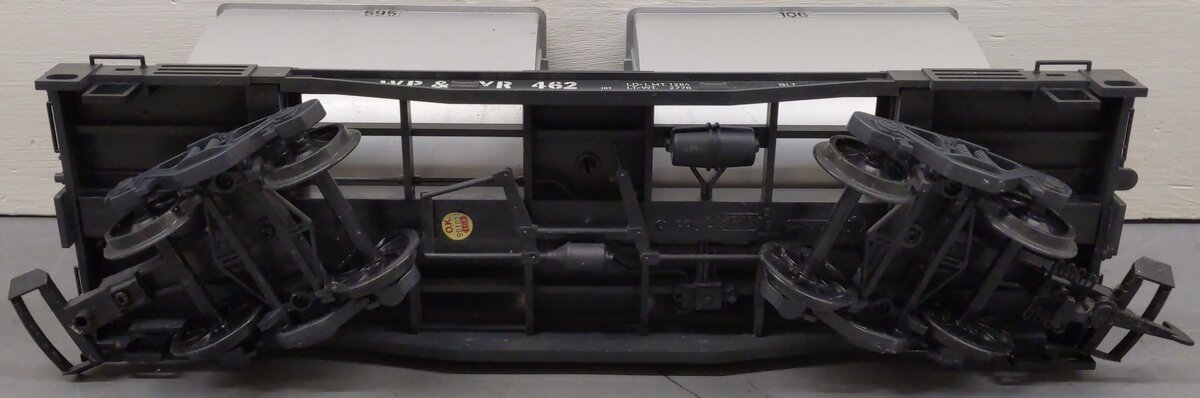 LGB 4086 G Scale White Pass & Yukon Forney Flatcar w/Ore Container Load #462 VG
