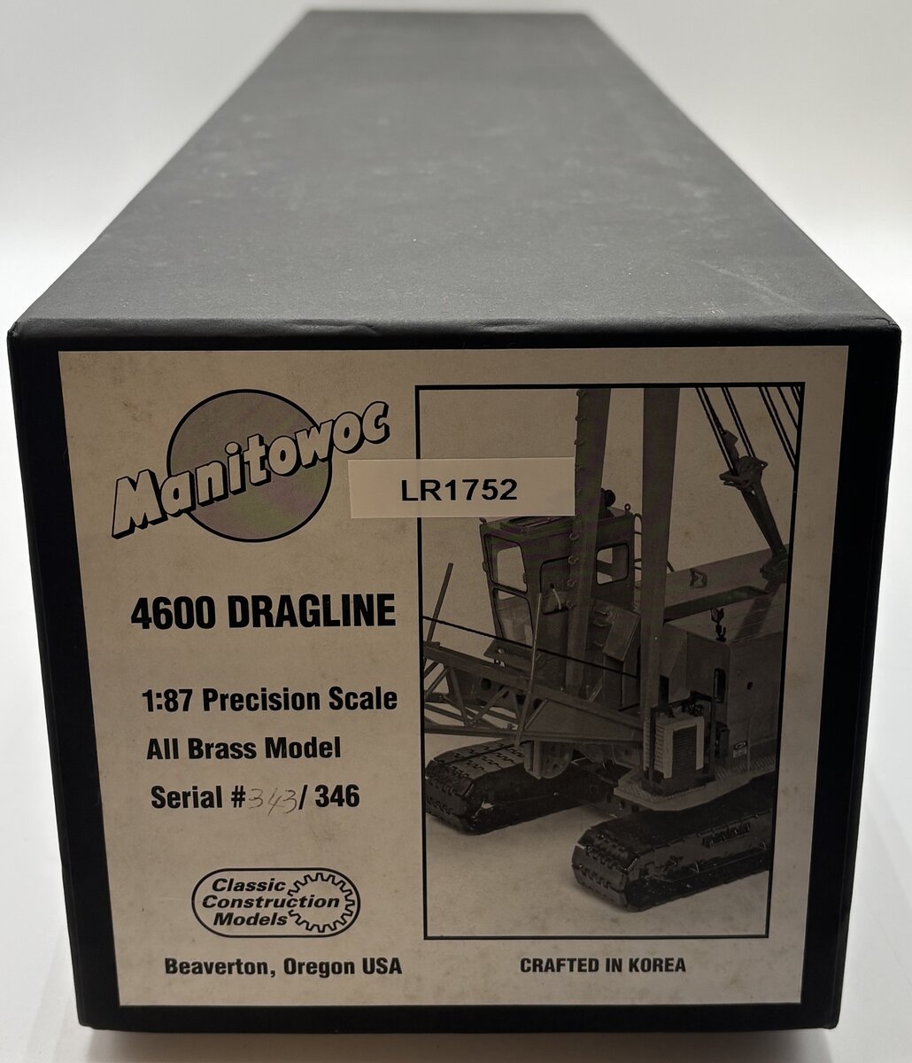 CCM BRASS 1:87 Scale BRASS Manitowoc 4600 Dragline EX/Box