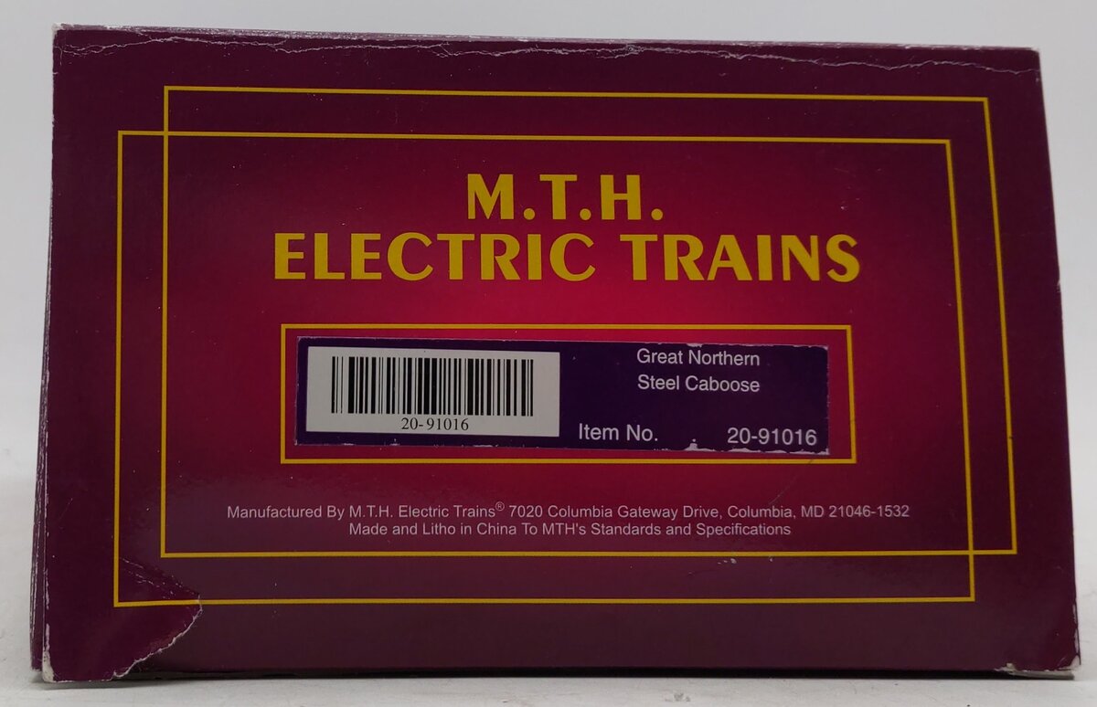 MTH 20-91016 O Gauge Great Northern Steel Caboose #X-222 LN/Box