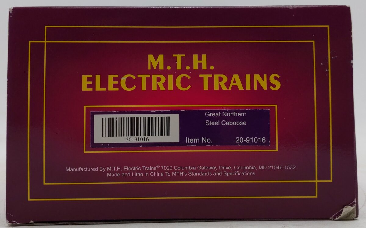 MTH 20-91016 O Gauge Great Northern Steel Caboose #X-222 LN/Box