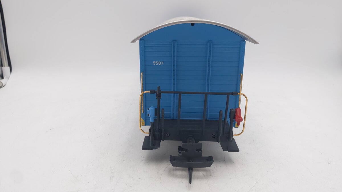 LGB 4127 G Scale Rhaetian Railway (RhB) Cargo Domizil Boxcar EX