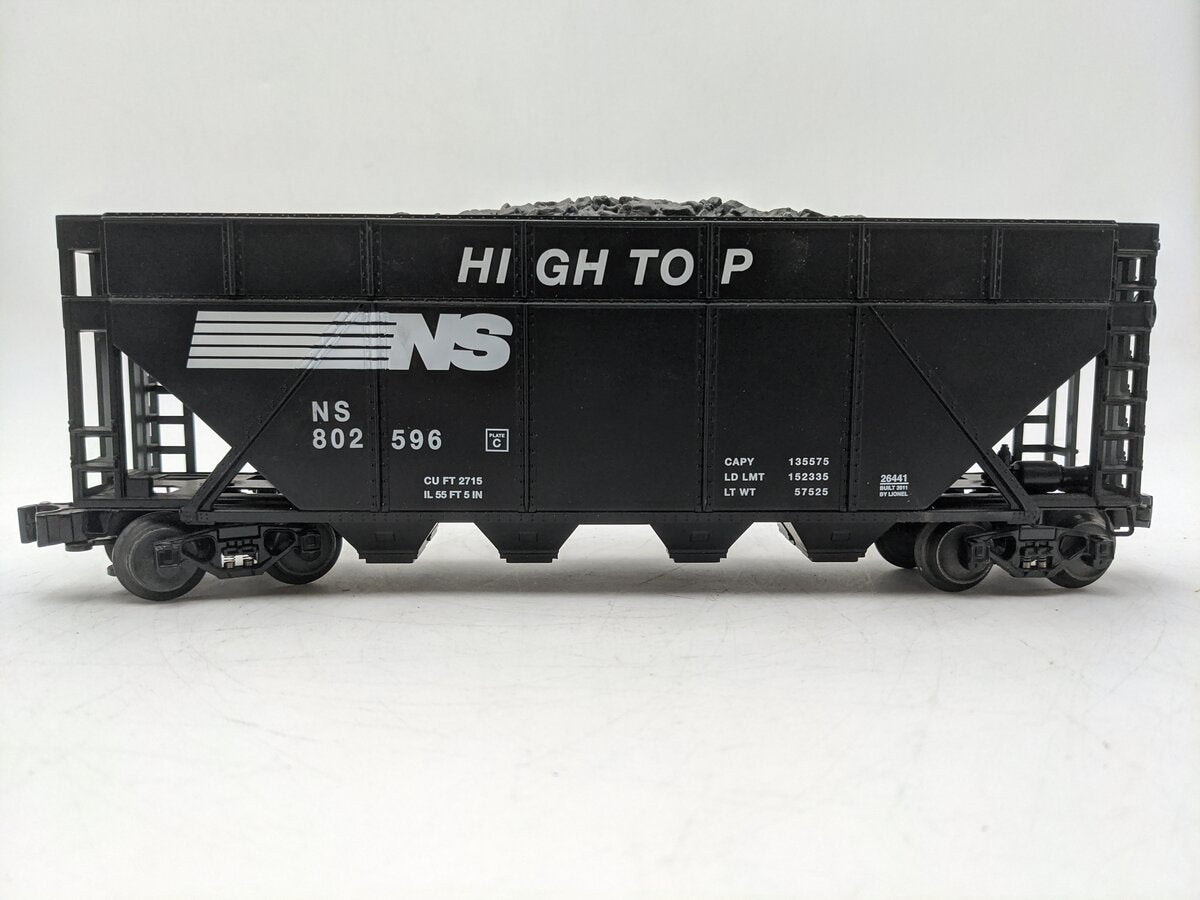 Lionel 6-26441 Norfolk & Southern High Top Coal Quad Hopper #802596 EX