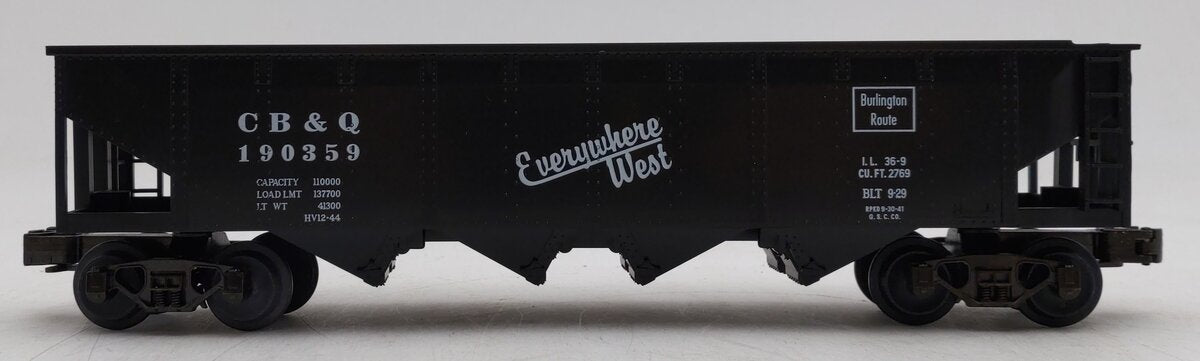 MTH 20-7504 O Gauge Chicago Burlington & Quincy 4-Bay Hopper LN/Box