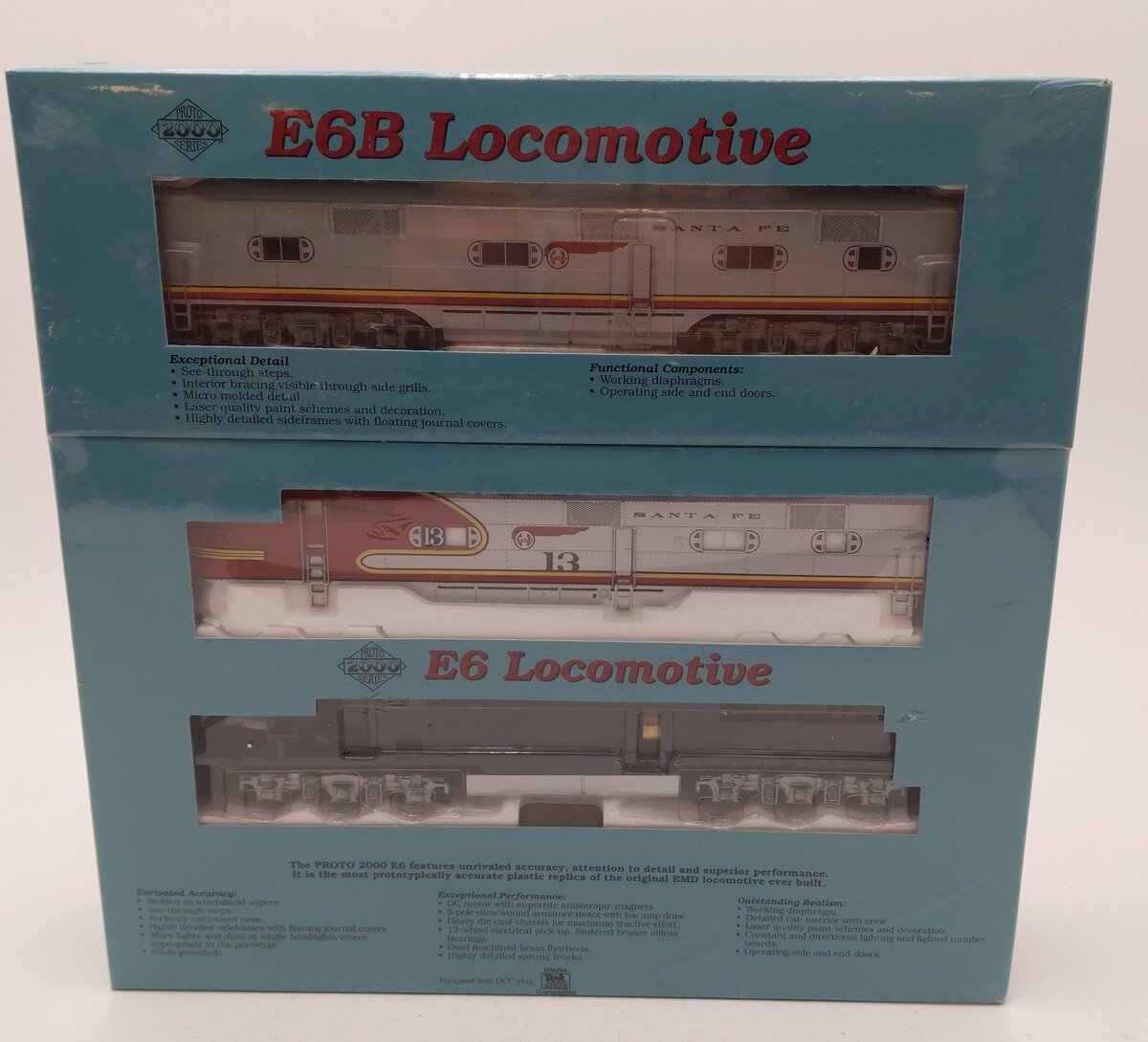 Proto 2000 23541 HO Santa Fe E6 AB Diesel Locomotive Set MT/Box
