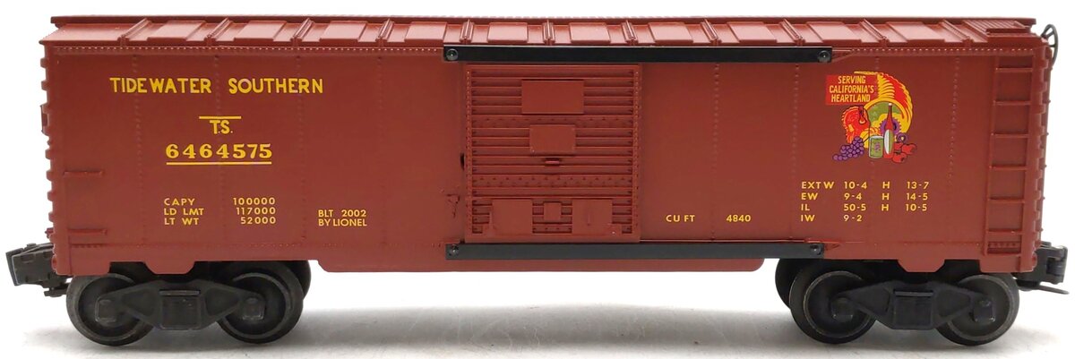 Lionel O Scale Tidewater Southern Boxcar #6464-575 LN