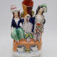 Staffordshire Couple and a Clock Spill Vase VG