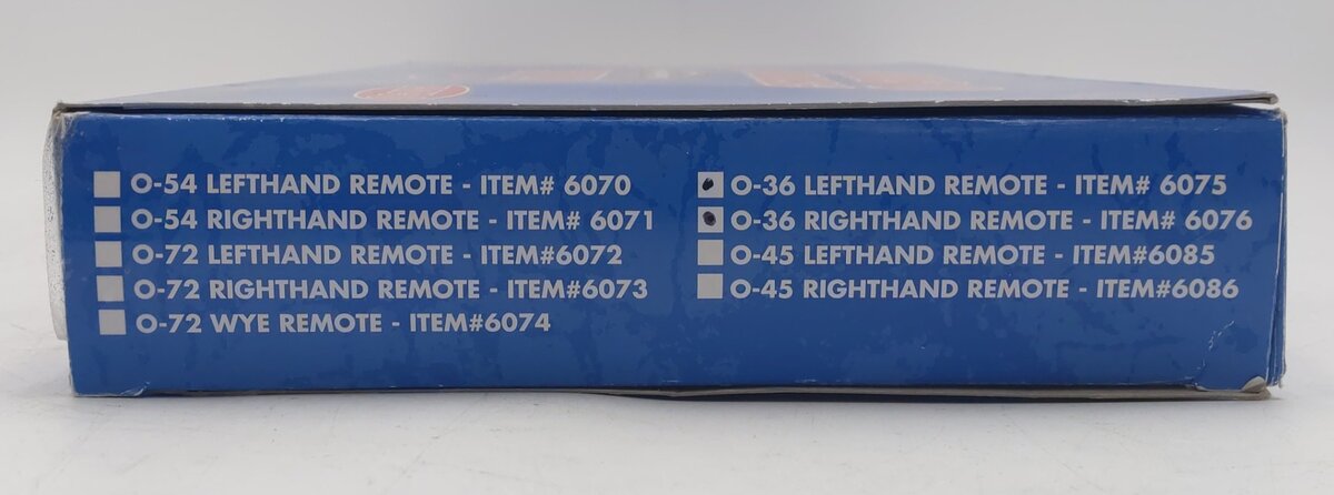 Atlas 6076 O O36 Nickel Silver Right Hand Remote Switch Turnout EX/Box