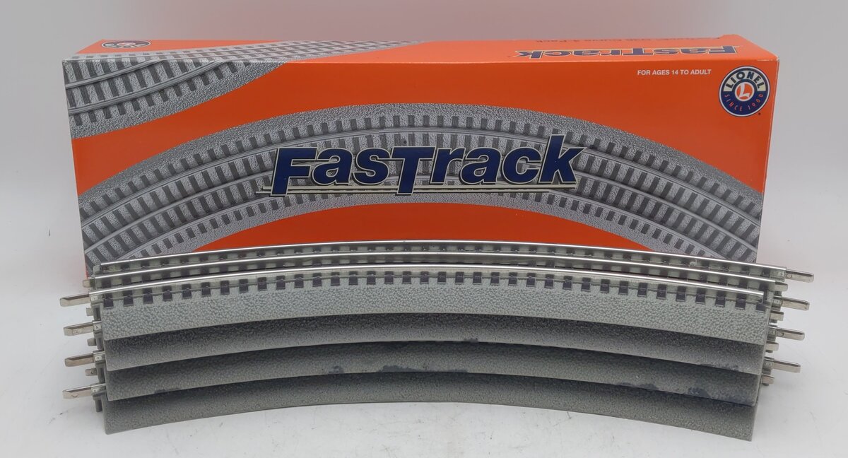 Lionel 6-12033 O36 Scale Curved Track FasTrack (Pack of 4) EX/Box