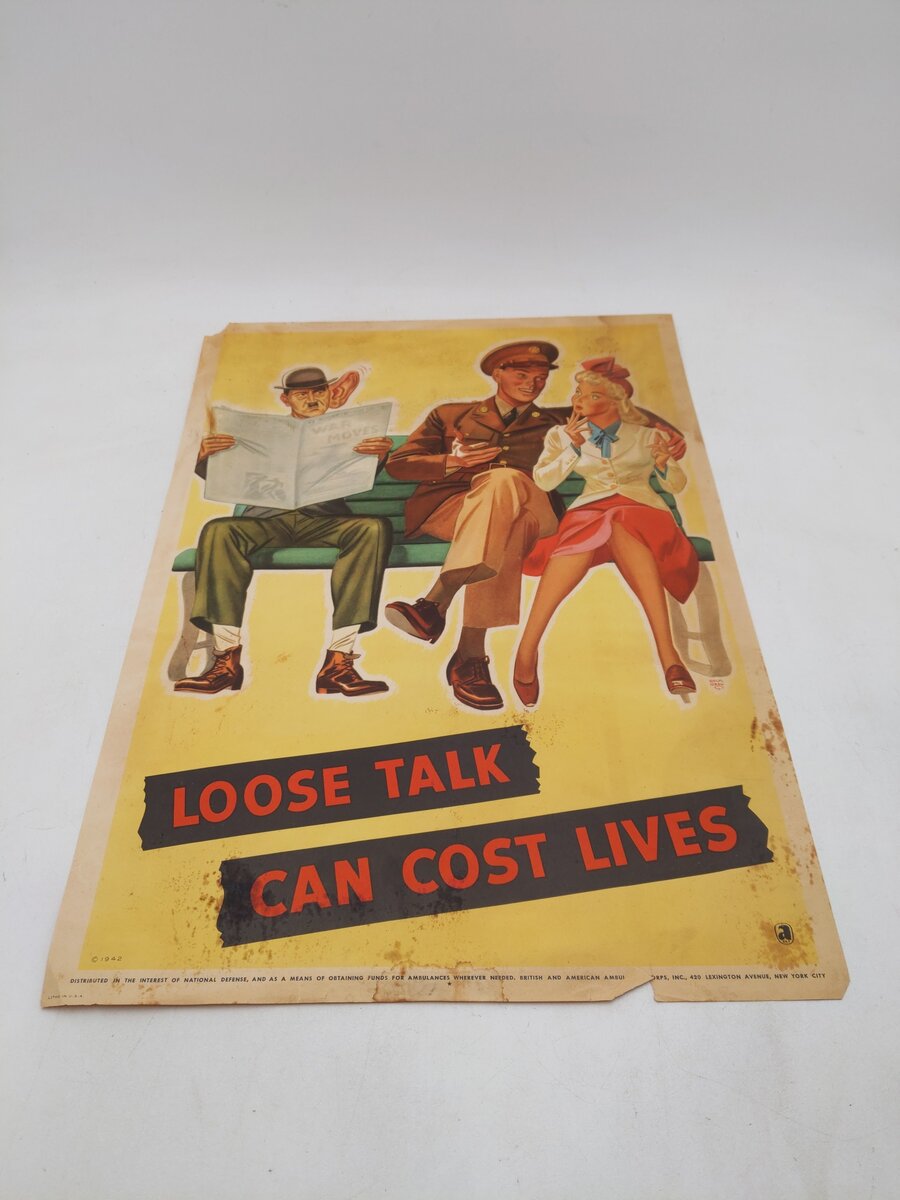 Loose Talk Can Cost Lives Poster by R. John Holmgren