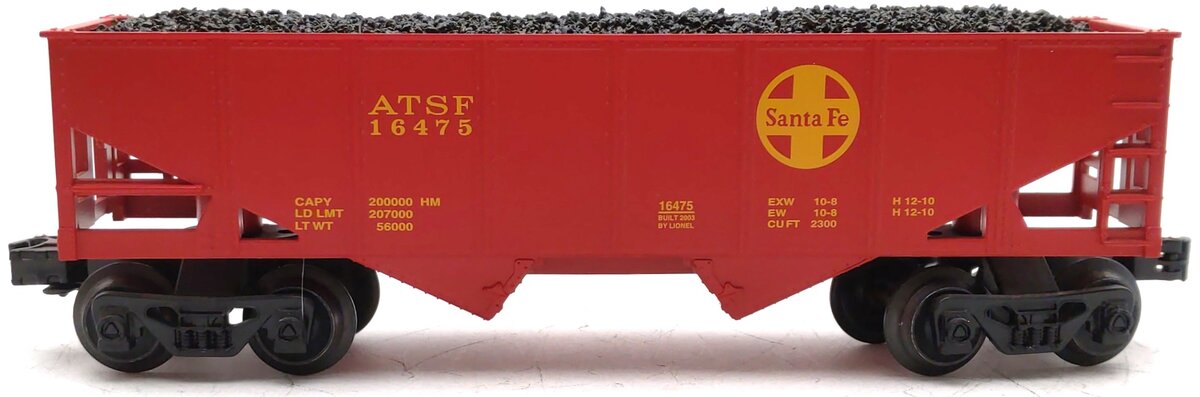 Lionel 6-16475 O Gauge Santa Fe Hopper Car with Coal #16475 LN/Box