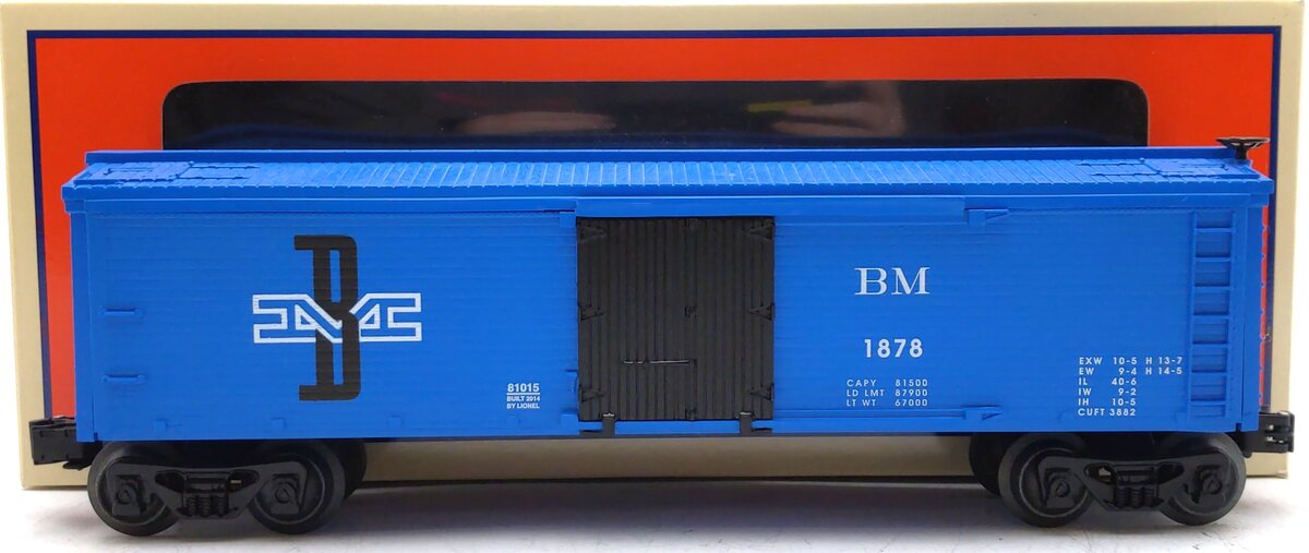 Lionel 6-81015 O B&M Wood-Sided Reefer LN/Box