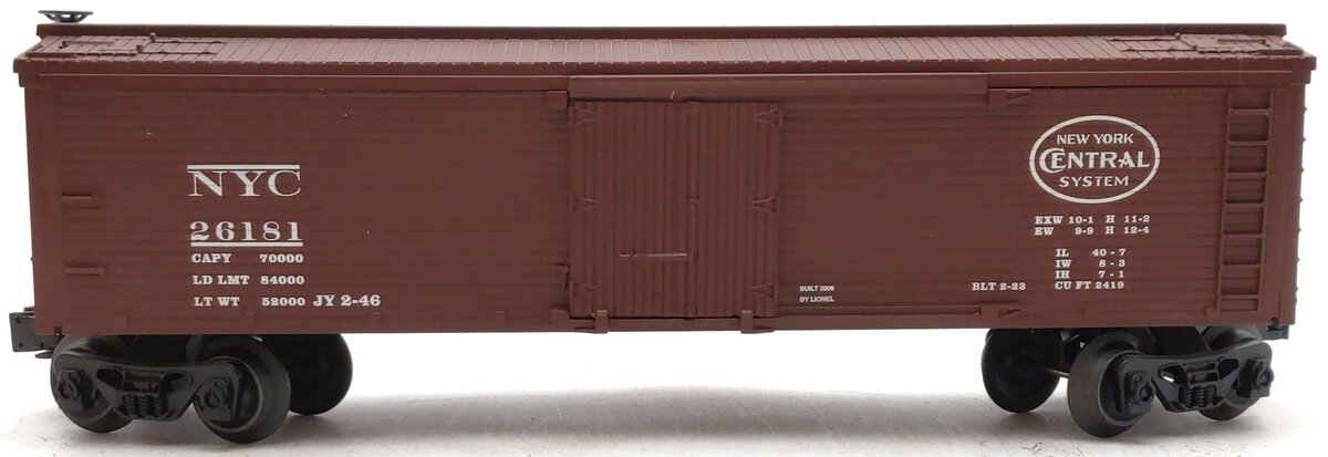 Lionel 6-26181 O Gauge NYC Woodside Reefer Car LN/Box