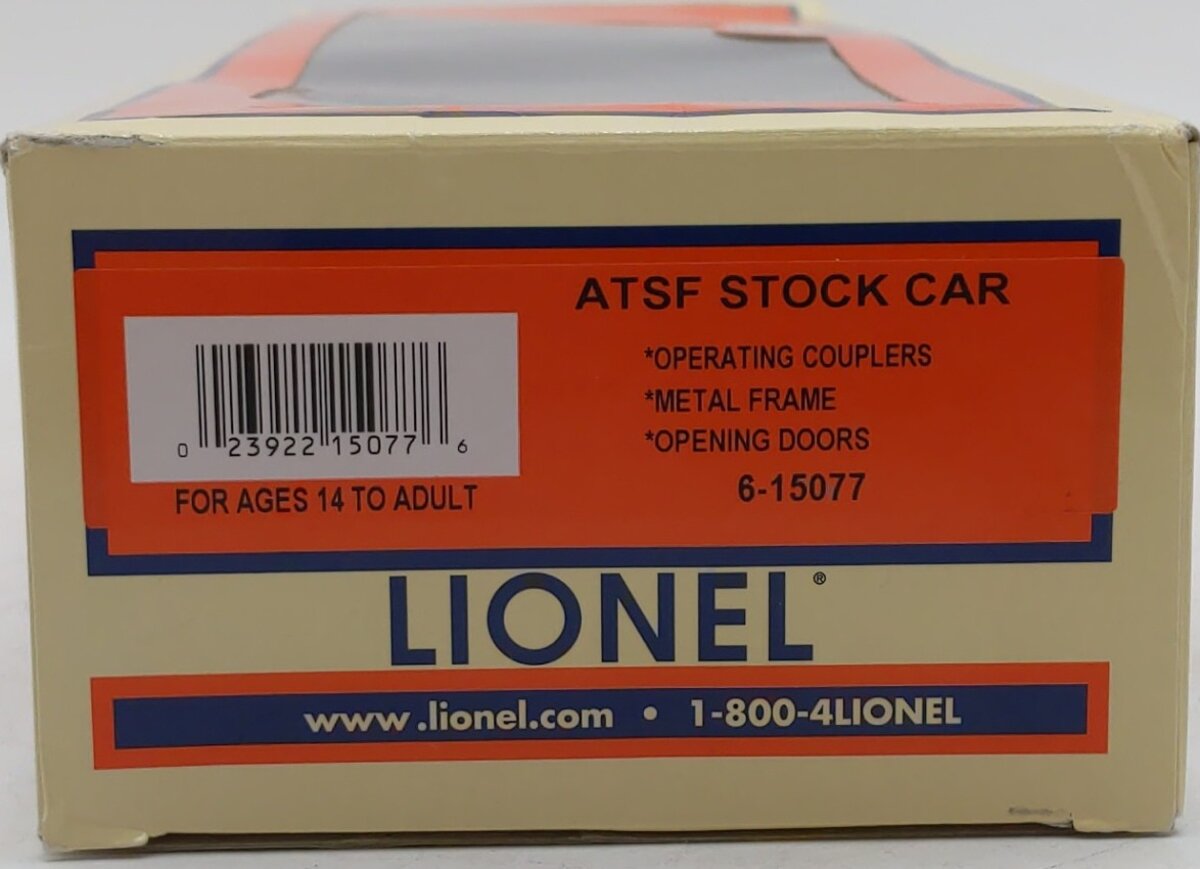 Lionel 6-15077 O Gauge ATSF Stock Car LN/Box