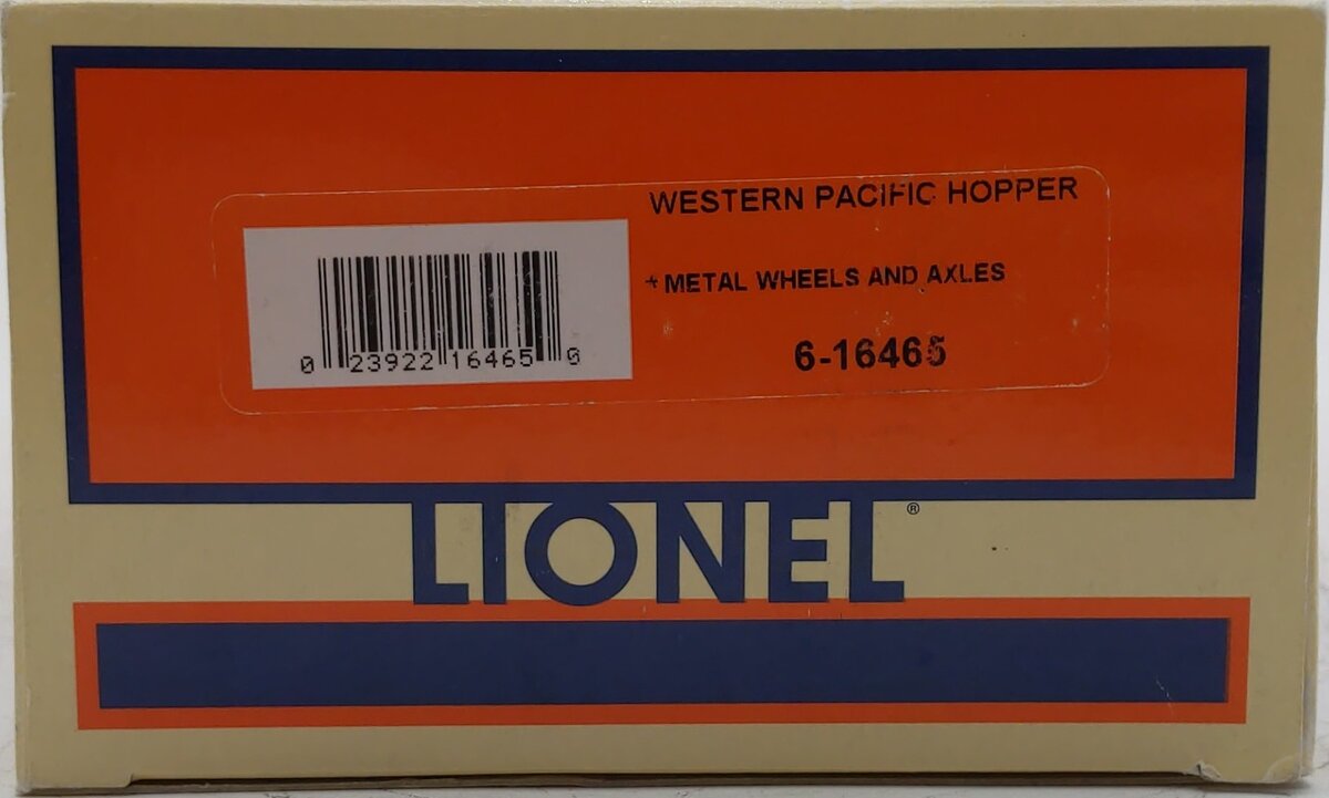 Lionel 6-16465 O Gauge Western Pacific Hopper #100340 LN/Box