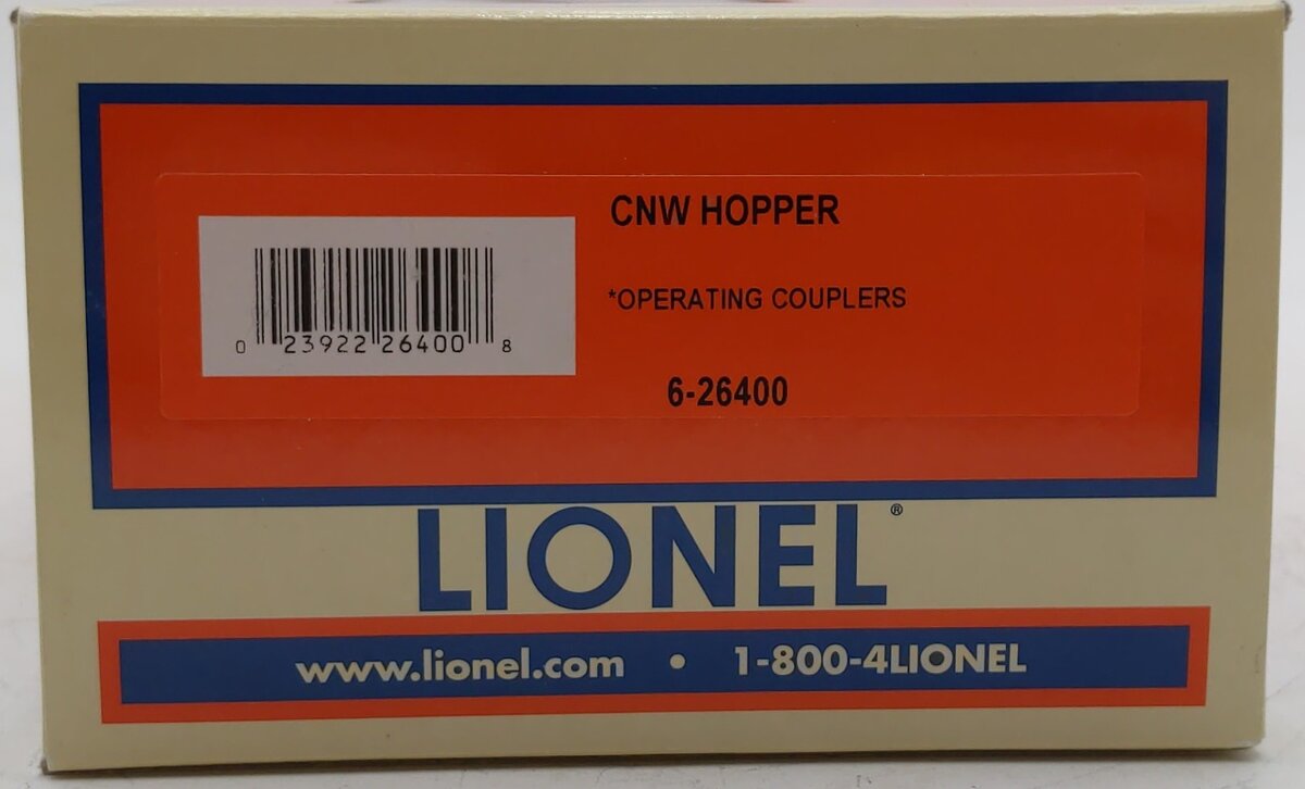 Lionel 6-26400 O Gauge Chicago and North Western 2-Bay Hopper