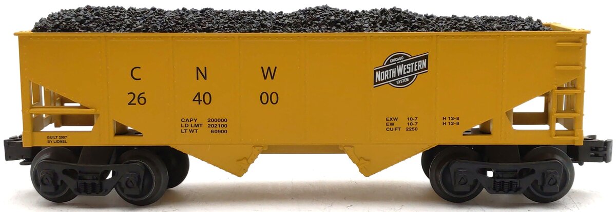 Lionel 6-26400 O Gauge Chicago and North Western 2-Bay Hopper