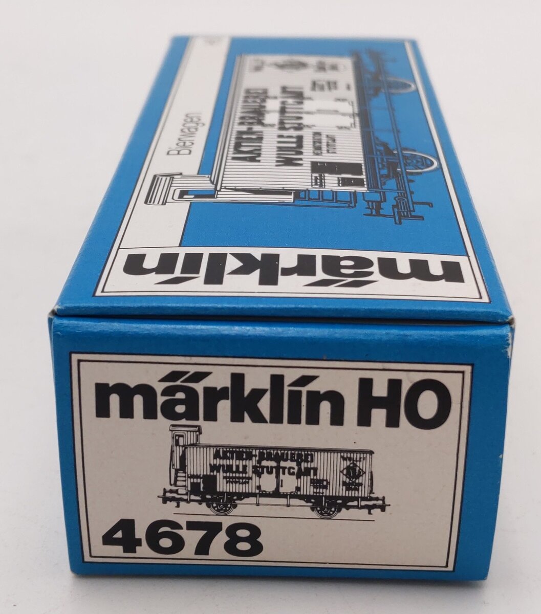 Marklin 4678 HO Scale Aktien-Brauerei Wulle Stuttgart Wulles Burger-Brau Boxcar LN/Box