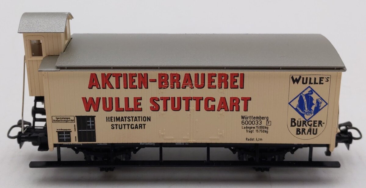Marklin 4678 HO Scale Aktien-Brauerei Wulle Stuttgart Wulles Burger-Brau Boxcar LN/Box