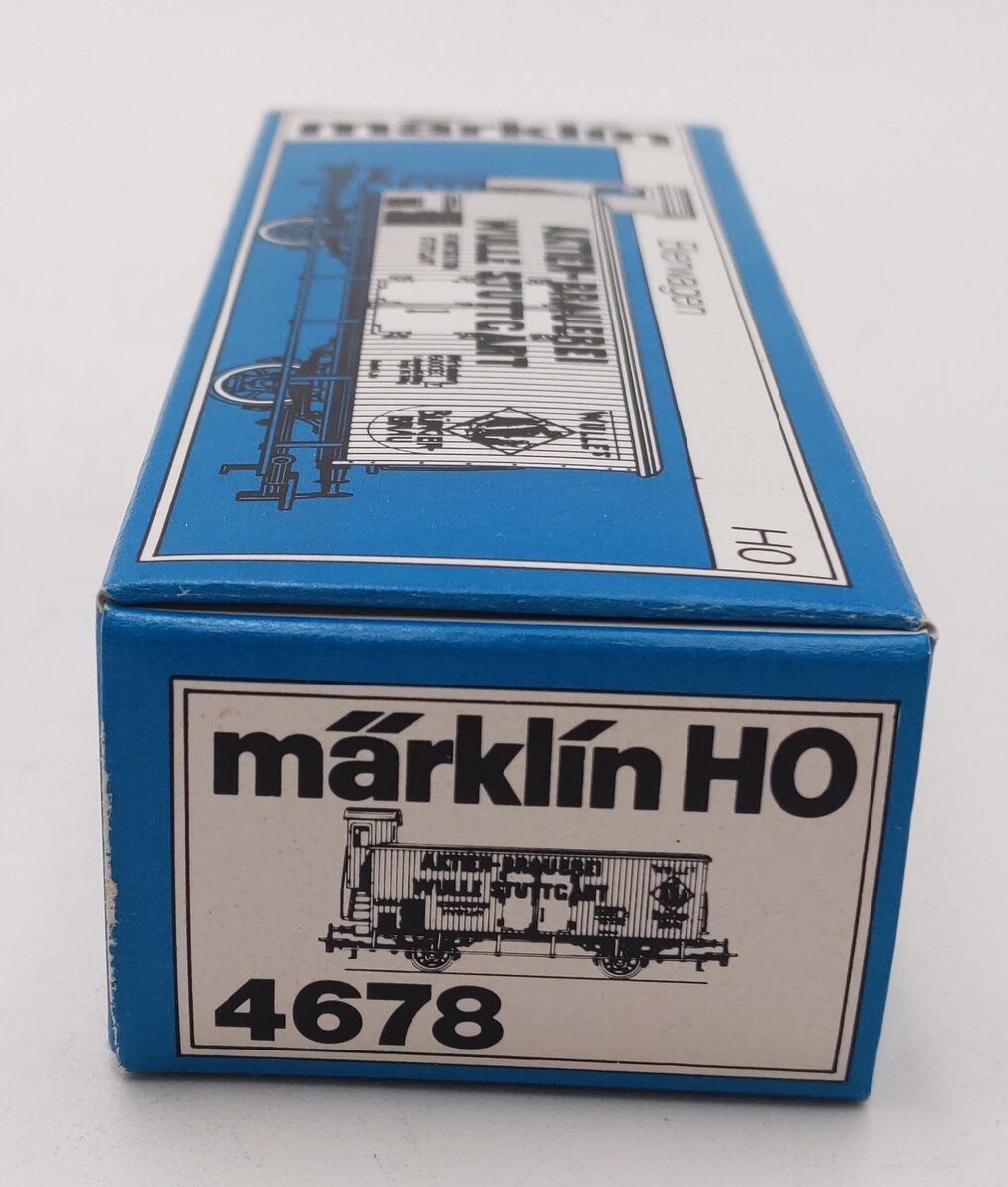 Marklin 4678 HO Scale Aktien-Brauerei Wulle Stuttgart Wulles Burger-Brau Boxcar LN/Box