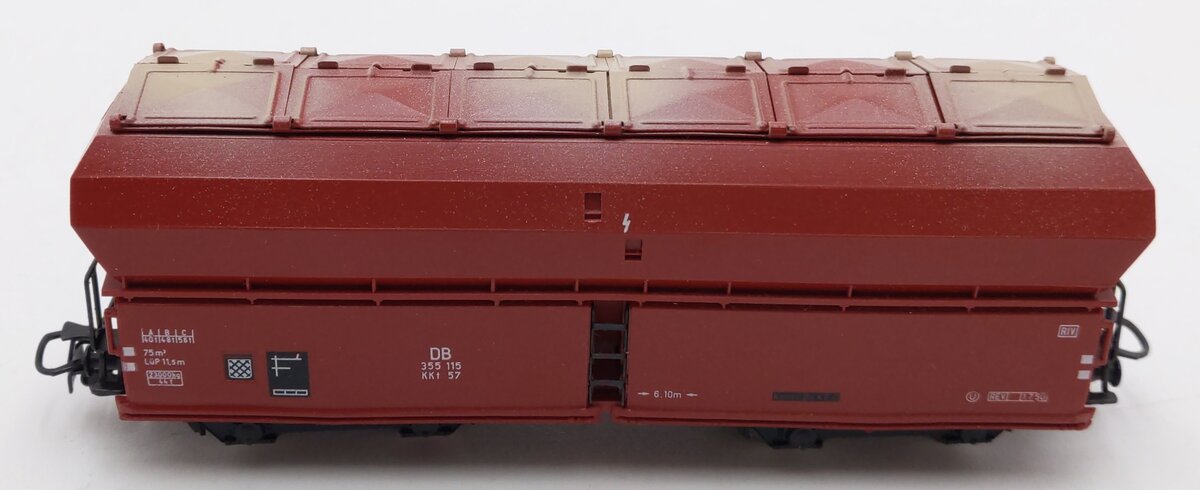 Marklin 4626 HO Scale DB High-Capacity Freight w/ Weathered Hinged Roof Covers LN/Box