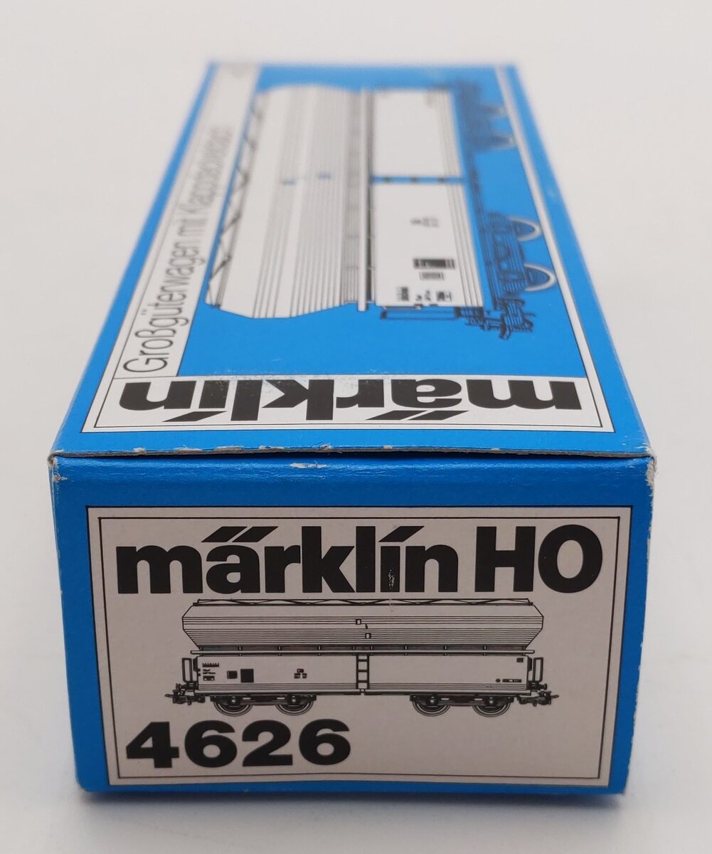 Marklin 4626 HO Scale DB High-Capacity Freight w/ Weathered Hinged Roof Covers LN/Box