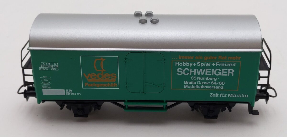 Marklin 4415 HO Scale Vedes Fachgeschaft Sweiger Reefer Car LN/Box