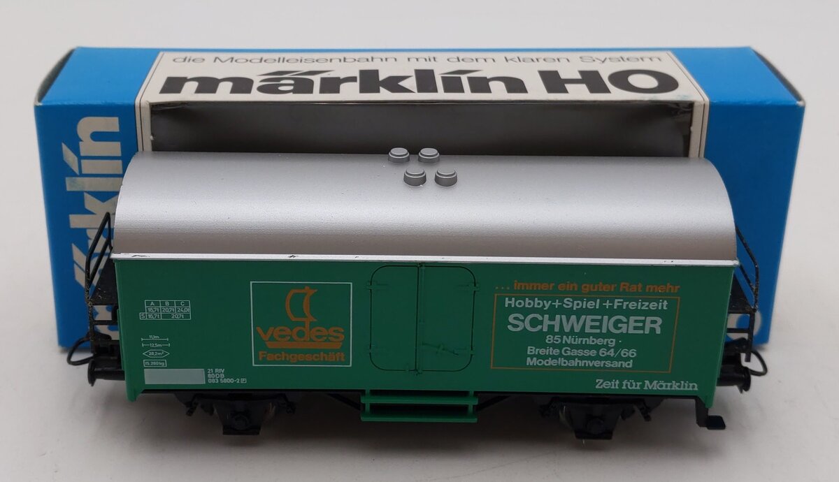 Marklin 4415 HO Scale Vedes Fachgeschaft Sweiger Reefer Car LN/Box