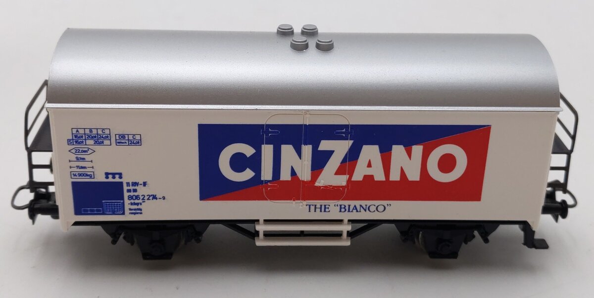 Marklin 4415-86033 HO Scale Cinzano "The Bianco" Reefer Car EX