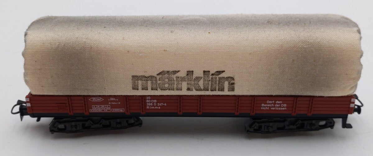 Marklin 4475 HO Scale DB Low-Side Gondola w/Canvas Covered Load EX/Box