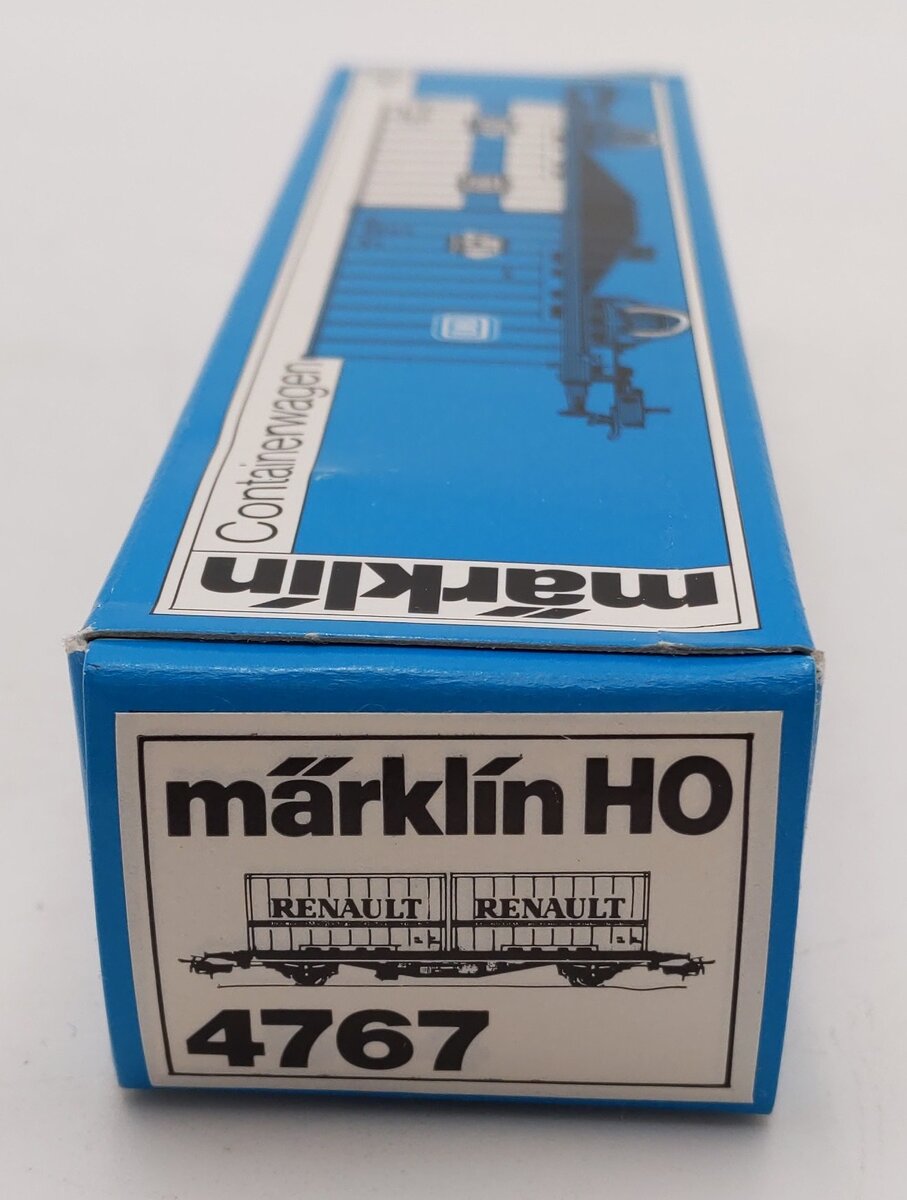 Marklin 4767 HO Flatcar w/Renault Containers EX/Box