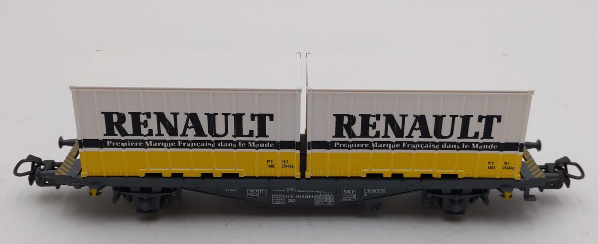 Marklin 4767 HO Flatcar w/Renault Containers EX/Box