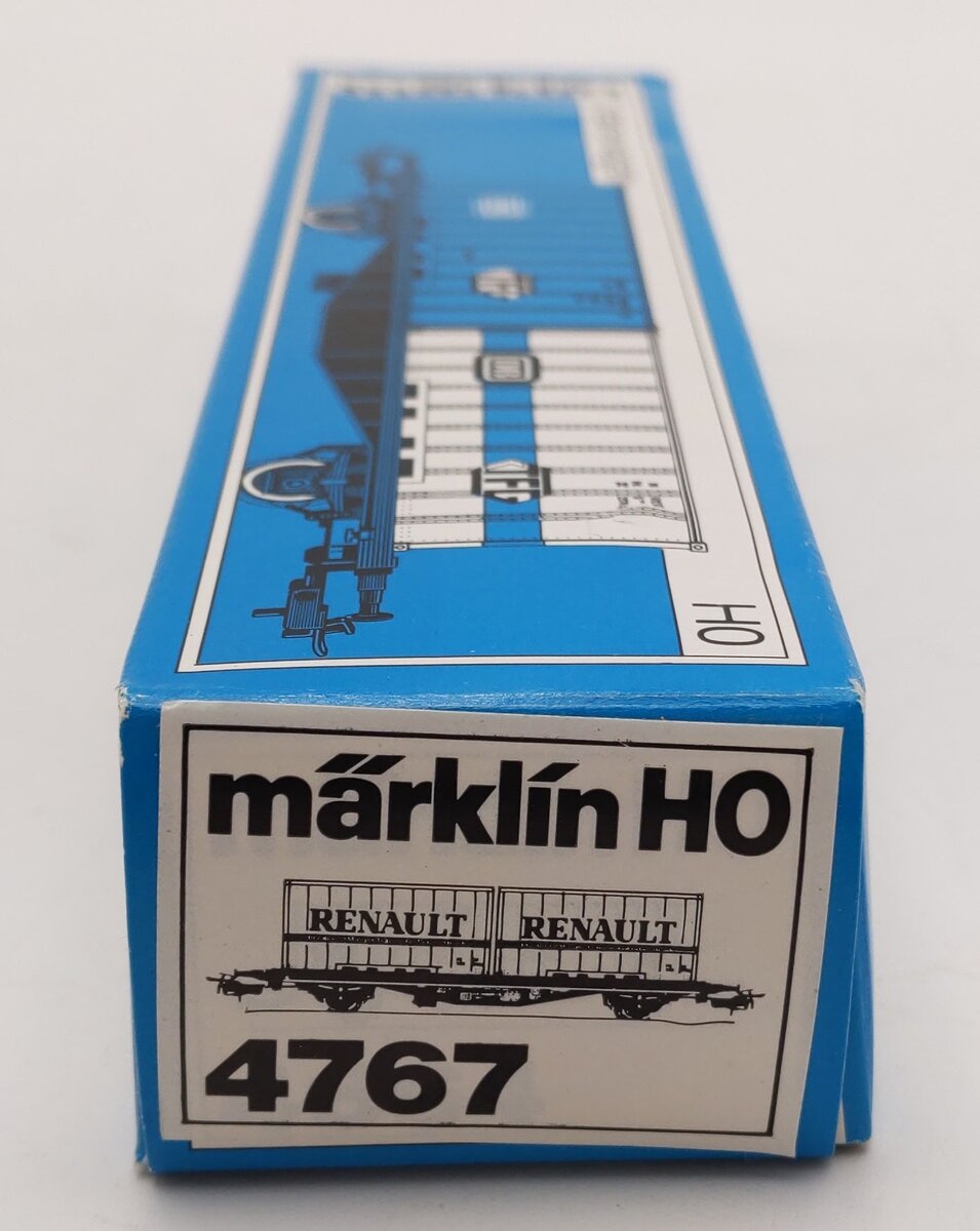 Marklin 4767 HO Flatcar w/Renault Containers EX/Box