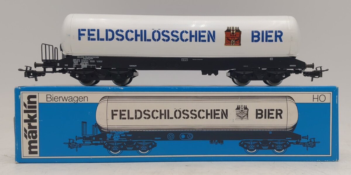 Marklin 4632 HO Scale Feldschlosschen Bier Tank Car EX/Box
