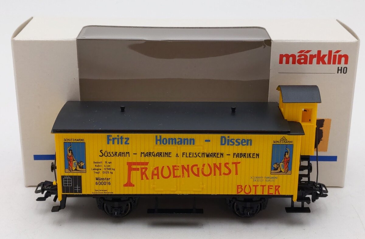 Marklin 4891 HO Scale Frauengunst Butter Reefer Car #600016 LN/Box