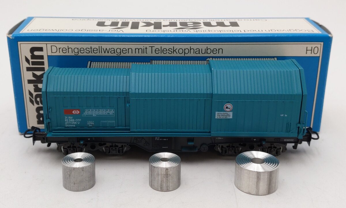 Marklin 4687 HO SBB-CFF Telescoping Freight Car #4771056-2 EX/Box