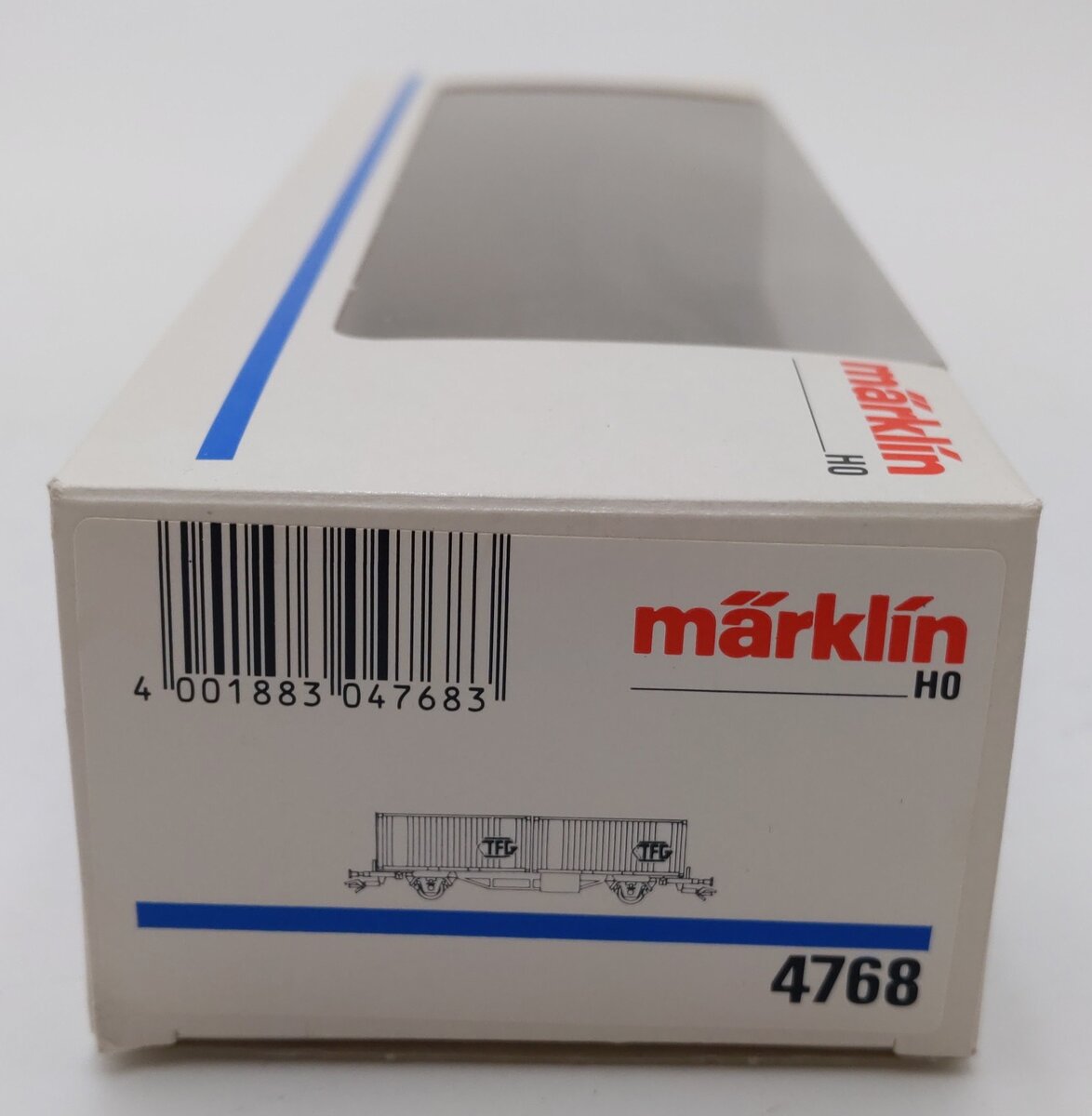 Marklin 4768 HO Scale Flatcar with 2 Containers LN/Box