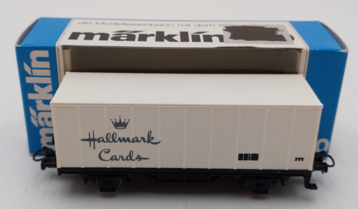 Marklin 4481-89702 HO Scale Hallmark Cards Flatcar w/ Container Load EX/Box
