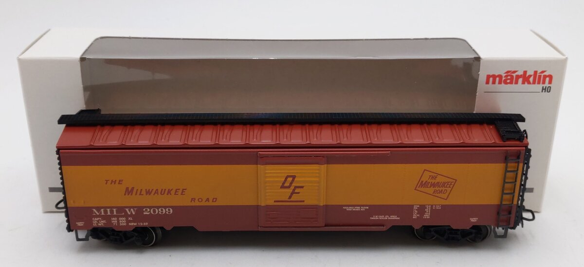 Marklin 45711 HO Scale Milwaukee Road 20th Anniversary Boxcar #2099 LN/Box