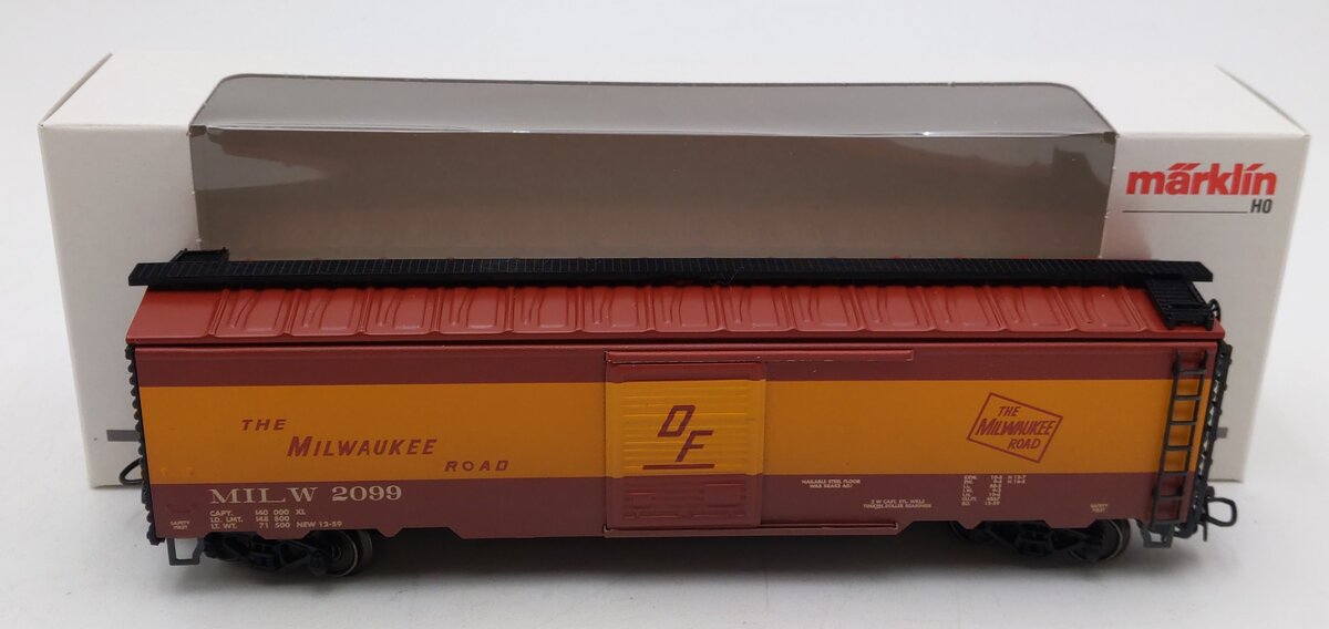 Marklin 45711 HO Scale Milwaukee Road 20th Anniversary Boxcar #2099 EX/Box