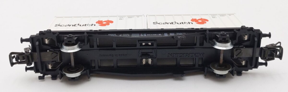 Marklin 4770 HO Scale Flat Car w/ Scan Dutch Containers LN/Box