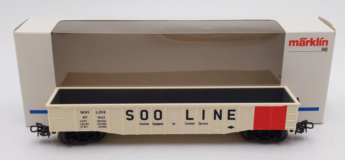 Marklin 4774 HO Scale Soo Line Gondola #67643 LN/Box