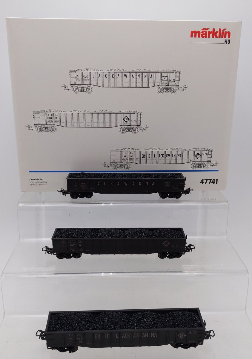 Marklin 47741 HO Scale Erie Lackawanna Gondola 3 Car Set LN/Box