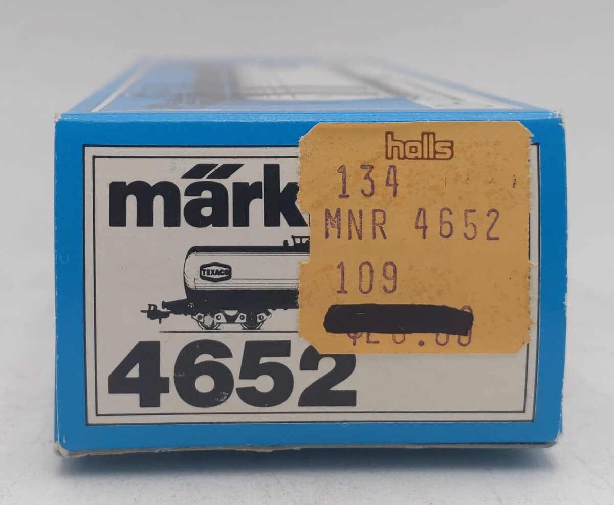 Marklin 4652 HO Scale Texaco 4 Axle 3-Rail Tank Car LN/Box