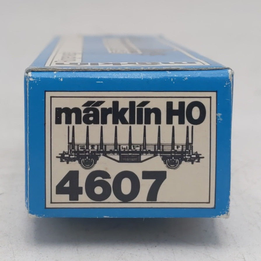 Marklin 4607 HO Scale DB Open Platform Truck with Stanchions LN/Box